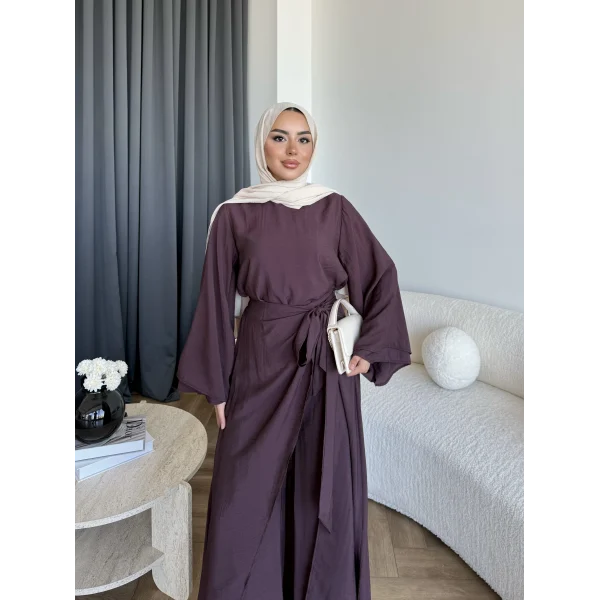 Qu - Arya Pelerinli Pantolonlu Takım - Bordo