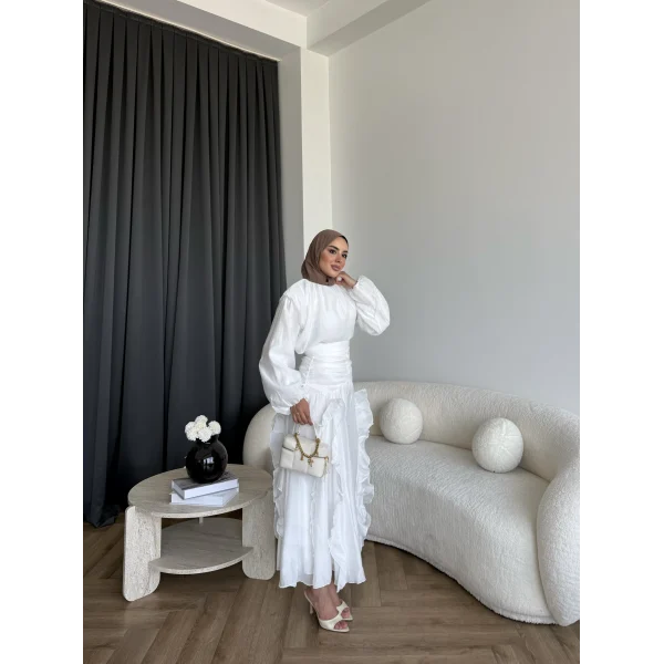 Ru - Evar Etekli Takım - Beyaz