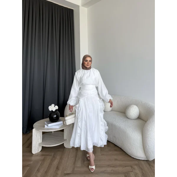 Ru - Evar Etekli Takım - Beyaz