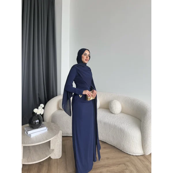 Sandy Arabic Elbise - Lacivert
