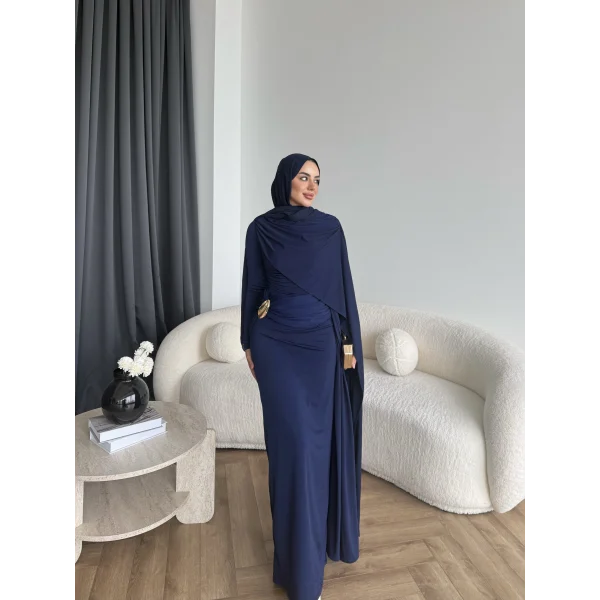 Sandy Arabic Elbise - Lacivert