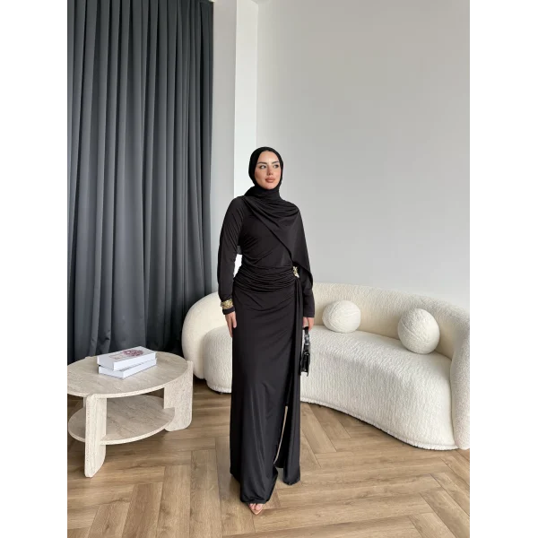 Sandy Arabic Elbise - Siyah