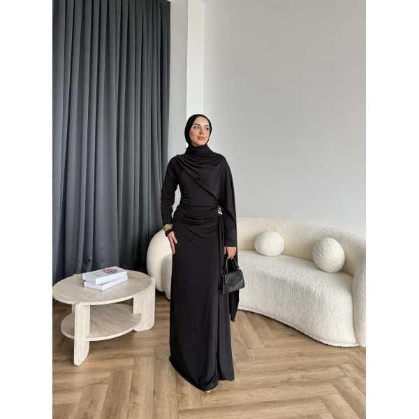 Sandy Arabic Elbise - Siyah