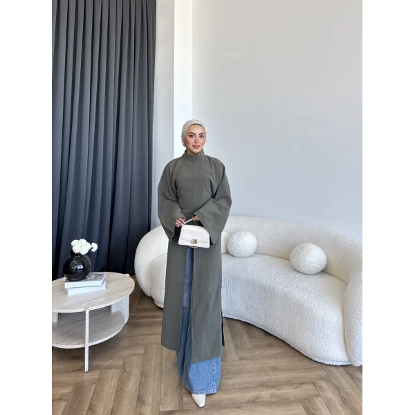Pln - Siena Yırtmaçlı Bluz - Haki