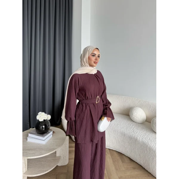 Tb - Lonby Kol Detay Takım - Bordo