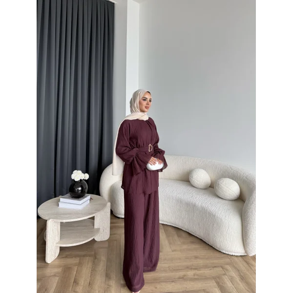 Tb - Lonby Kol Detay Takım - Bordo