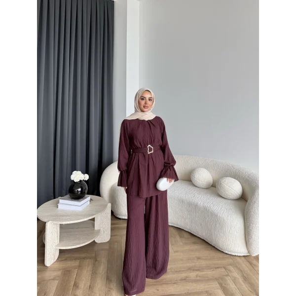 Tb - Lonby Kol Detay Takım - Bordo