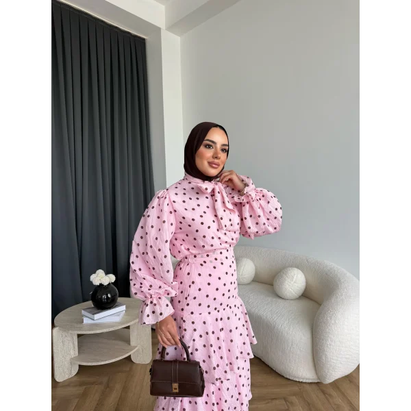Tb - Ponpon Kat Kat Etekli Takım - Pembe