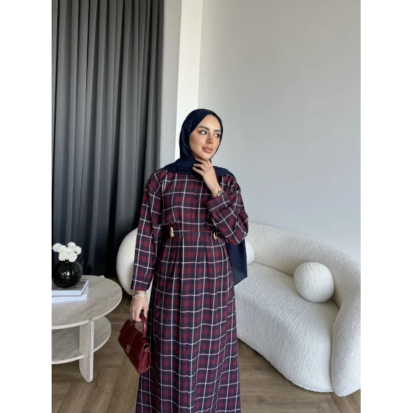 Tb - Wespa Kareli Elbise - Bordo