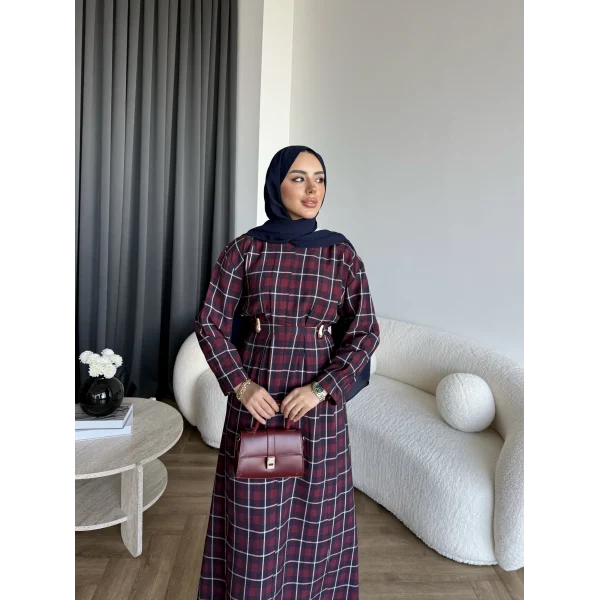 Tb - Wespa Kareli Elbise - Bordo
