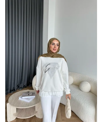3-Muadil Sweat - Beyaz