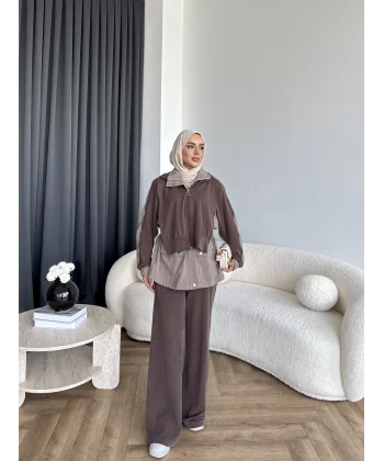 Pwn - Saye Eşofman Takım - Kahve
