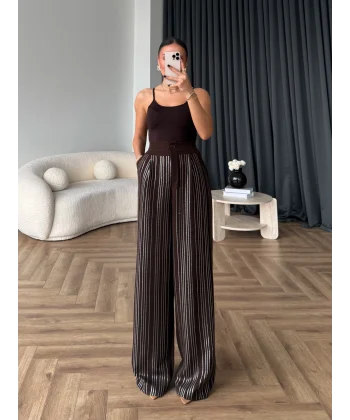 Aslı Pırlanta Pantolon - Kahve