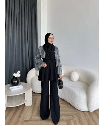 Ng - Lilsan Asimetrik Pantolon Takım - Siyah