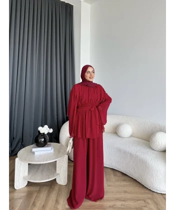 Duan Şifon Takım - Bordo