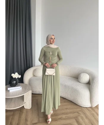 Hr - Desan Sandy Elbise - Yeşil