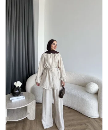 Tb - Nursu Takım - Bej