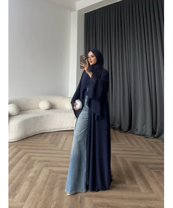 Duq - Doha Şal Hediye Abaya - Lacivert