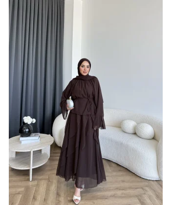 Hen - Serpan Etekli Takım - Kahve