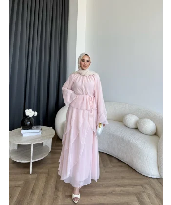 Hen - Serpan Etekli Takım - Pembe