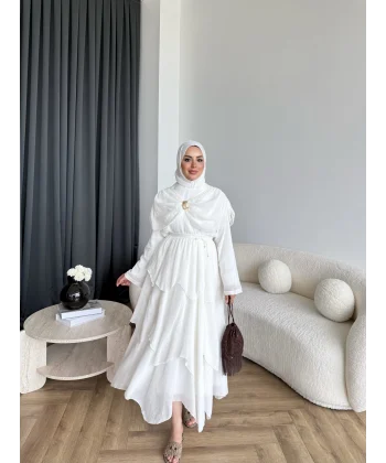 Hew - Irmak Etekli Takım - Beyaz