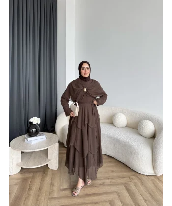 Hew - Irmak Etekli Takım - Kahve