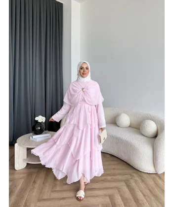 Hew - Irmak Etekli Takım - Pembe