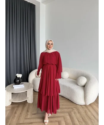 Hr - Lilim Etekli Takım - Bordo