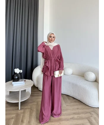 Ng - Batik Pantolonlu Takım - Mürdüm