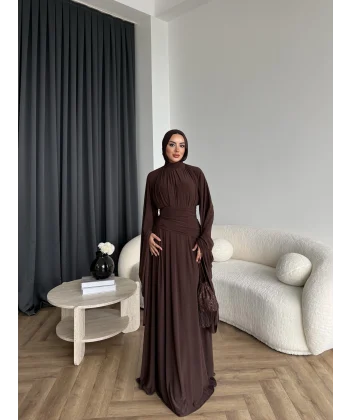 Qsh - Larmin Bel Detay Sandy Elbise - Kahve