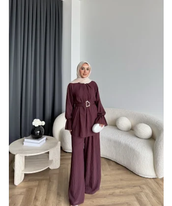 Tb - Lonby Kol Detay Takım - Bordo