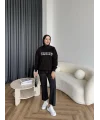 1-Muadil Taşlı Sweat - Siyah