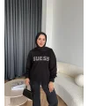 1-Muadil Taşlı Sweat - Siyah