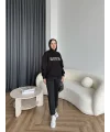 1-Muadil Taşlı Sweat - Siyah