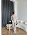 Tb - Evran Gold Düğme Cupra Takım - Bej