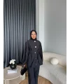 Tb - Eşla Gold Düğmeli Takım - Siyah