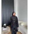 Tb - Eşla Gold Düğmeli Takım - Siyah