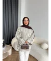 Tb - Veta Çizgili Gömlek - Bej