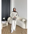 Tb - Veta Çizgili Gömlek - Bej
