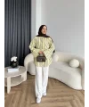 Tb - Veta Çizgili Gömlek - Yağ Yeşili