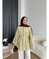 Tb - Veta Çizgili Gömlek - Yağ Yeşili