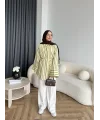 Tb - Veta Çizgili Gömlek - Yağ Yeşili
