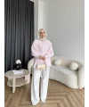Hen - Mihra Bel Detaylı Gömlek - Pembe