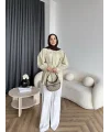 Hen - Mihra Bel Detaylı Gömlek - Yeşil