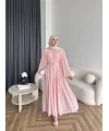 Hen - Margo Şifon Elbise - Pembe