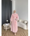 Hen - Margo Şifon Elbise - Pembe
