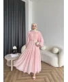 Hen - Margo Şifon Elbise - Pembe