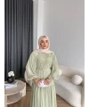 Hen - Margo Şifon Elbise - Yeşil
