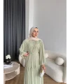 Hen - Margo Şifon Elbise - Yeşil