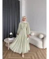Hen - Margo Şifon Elbise - Yeşil